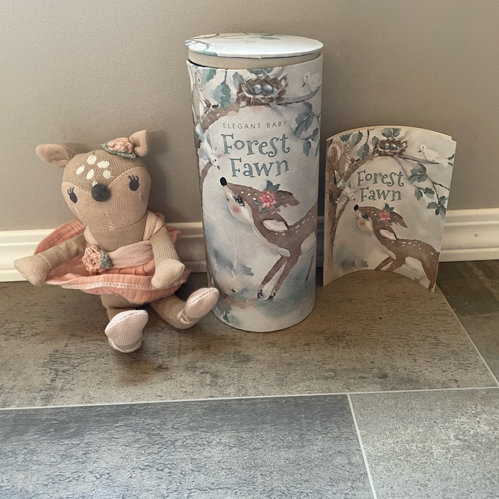 2/$30 Elegant Baby Forest Fawn Book and Toy